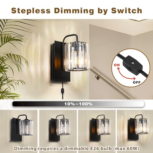 Plug in Crystal Wall Sconces