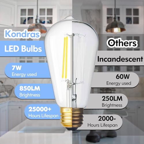 6 Pack 7W Dimmable LED Light Bulbs (6 Count)