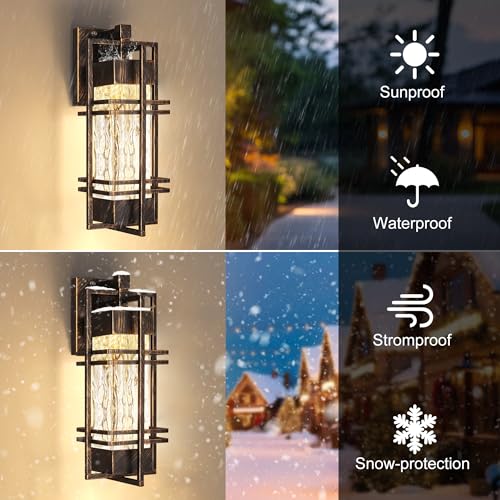 15'' Dusk to Dawn Outdoor Wall Lantern (2 Count)