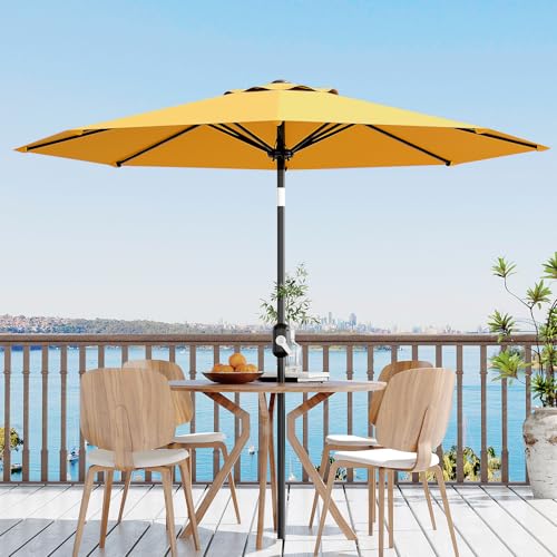 10FT Patio Umbrella 8 Sturdy Ribs Outdoor Table Umbrella