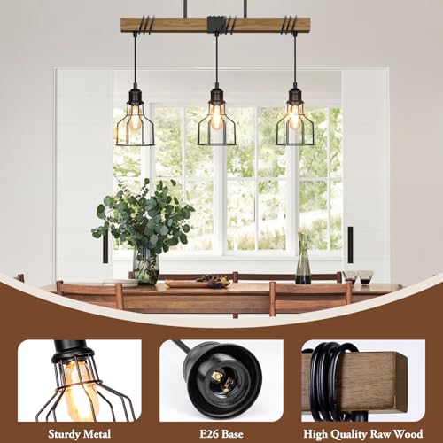 3 Light Kitchen Island Lighting Farmhouse Dining Room Light