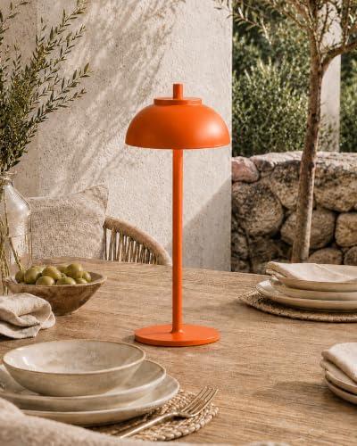 Orange Cordless Table Lamps (2 Count)