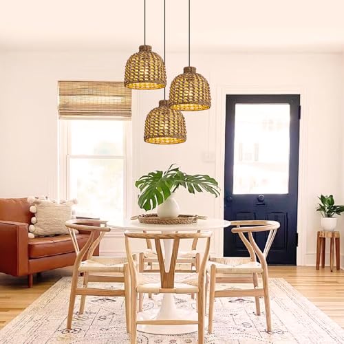 3 Pack Rattan Pendant Light (3 Count)