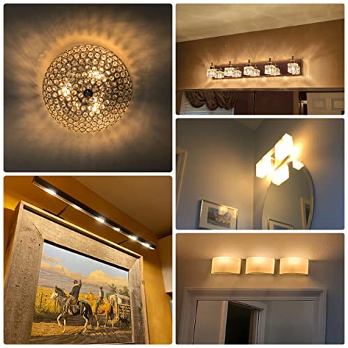 E12 C7 T6 LED Candelabra Bulbs for Ceiling Fan Chandelier Warm (6 Count)