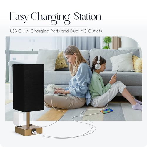 Bedside Lamp with USB Ports