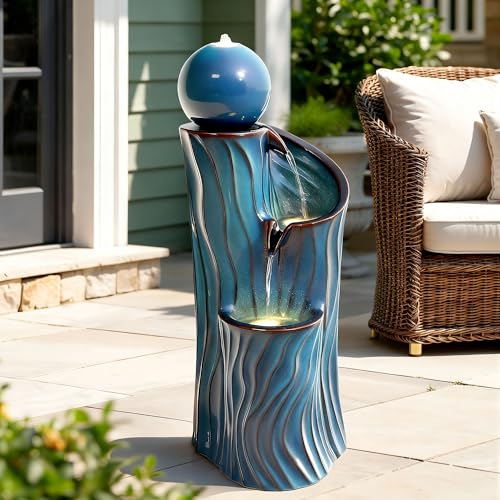 32" H Ceramic Outdoor Water Fountain