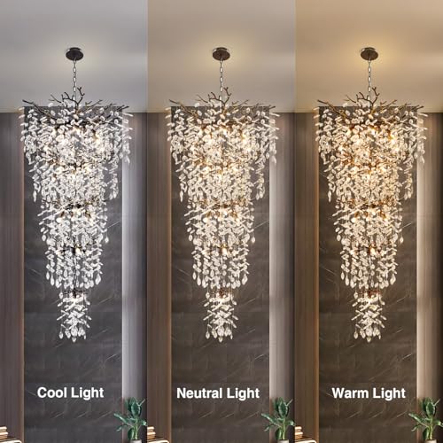 118" Black Large Chandeliers for High Ceilings