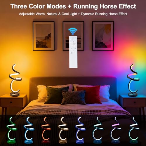 Modern Spiral LED RGB Table Lamp