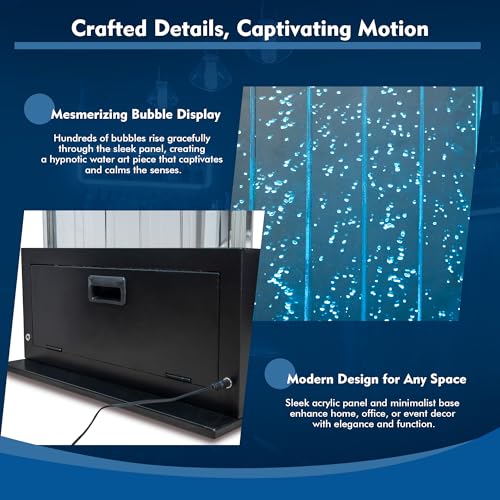 APP Controlled Freestanding Bubble Wall Fountain with Color