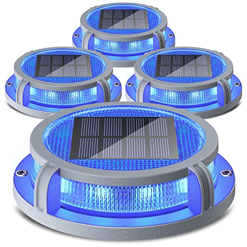 Solar Deck Lights Outdoor 2 Modes 16 LEDs (4 Count)