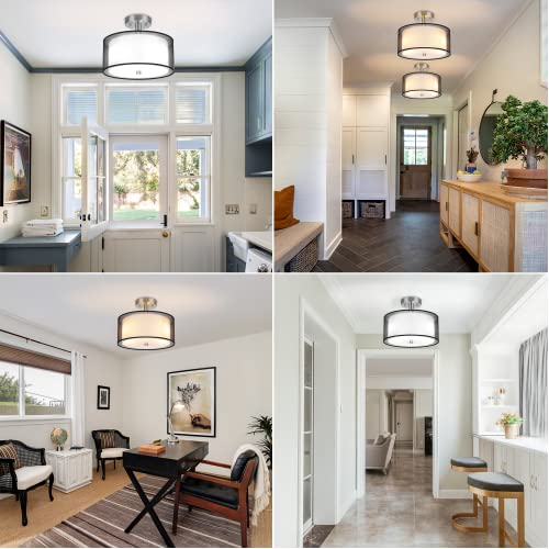 3 Light Semi Flush Mount Ceiling Light Fixture