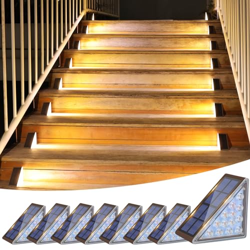 Solar Step Lights Outdoor Waterproof (8 Count)