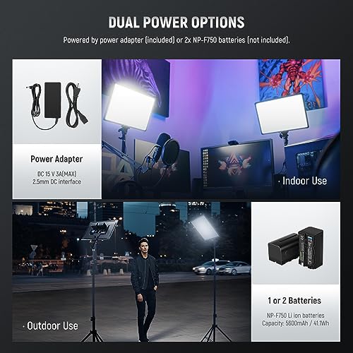 18" LED Video Light Panel Key Lighting Kit with Remote