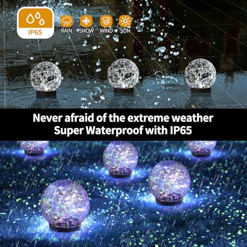 Solar Globe Lights Outdoor Waterproof