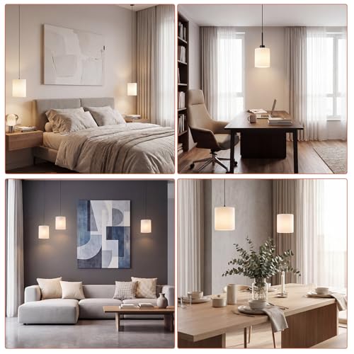 3 Pack Frosted White Glass Lamp Shade 1 (3 Count)