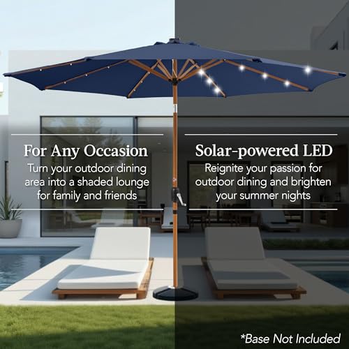 10ft Solar Market Patio Umbrella w