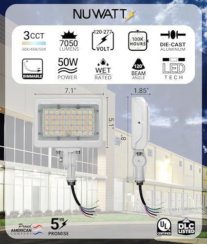 50W White LED Flood Lights Outdoor