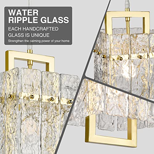 Gold Crystal Pendant Light for Kitchen Island