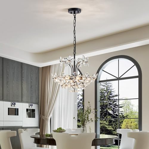 Crystal Chandelier Pendant Flushmount Ceiling Light Modern Lighting Fixture for Bedroom Hallway Bar Kitchen Bathroom