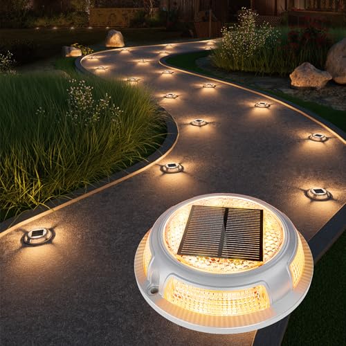 Solar Driveway & Deck Lights 8 Pack Dock Marine Ground LED Lights (8 Count)