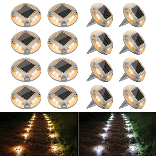 Solar Driveway Lights Dock Deck Lights 16 Pack (16 Count)