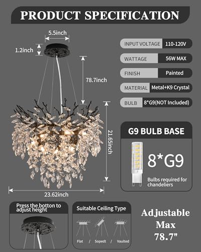 Modern Crystal Chandelier for Dining Room