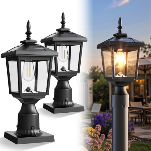 Solar Post Light with Pier Mount Base