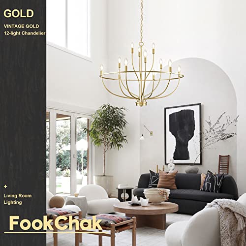 Large Gold Chandelier