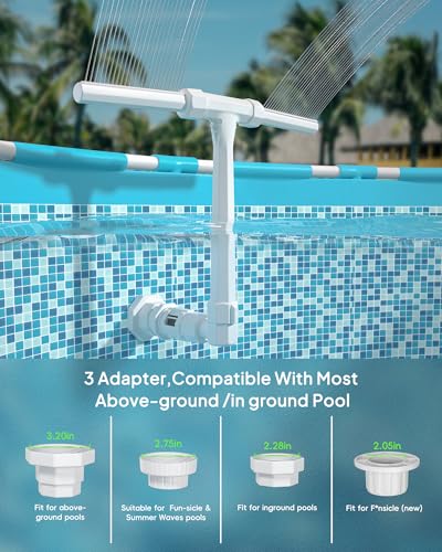 Dual Spray Pool Fountain for Above Ground and Inground