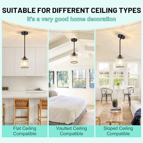 1 Pack Black Pendant Lights Kitchen Island