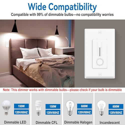 8 Pack LED Slide Dimmer Switch (8 Count)