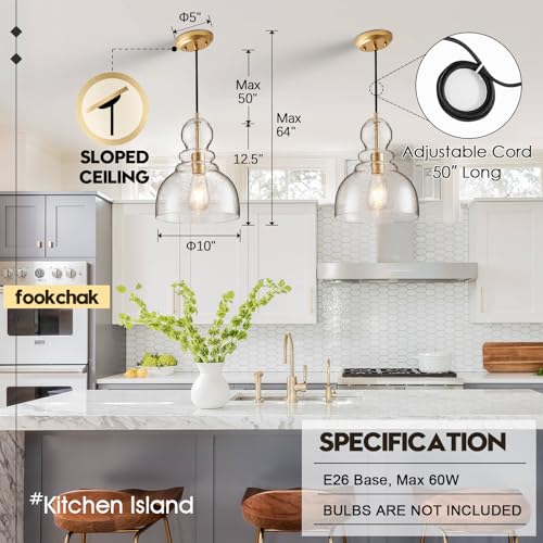 Gold Pendant Lights Kitchen Island
