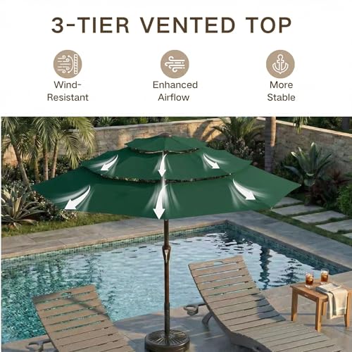 9ft 3 Tier Patio Umbrella