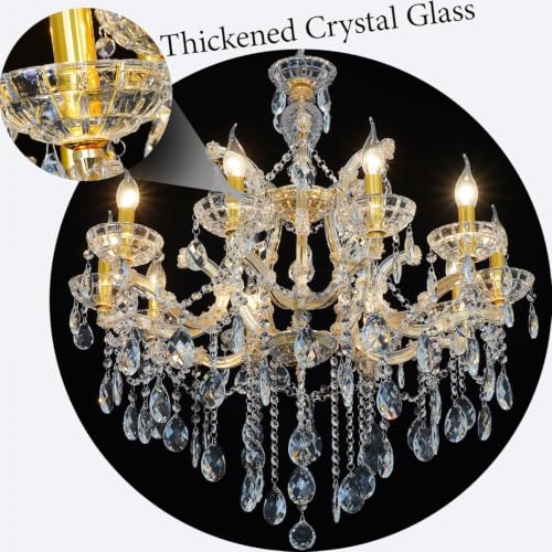 Gold Maria Theresa Crystal Chandelier