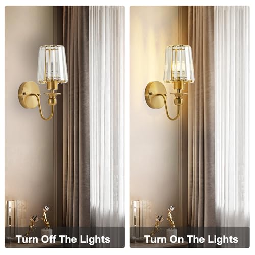 Hardwired Crystal Wall Sconces Set of 2 (2 Count)
