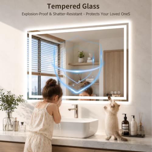 28"x48" LED Bathroom Mirror with Lights