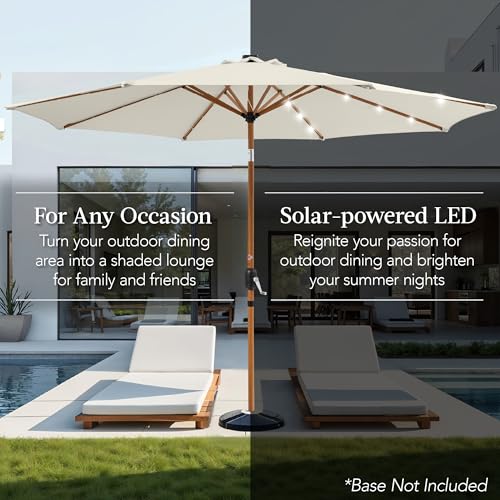 10ft Solar Market Patio Umbrella w
