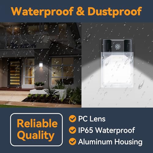 30W LED Wall Pack Light with Dusk to Dawn Photocell 2Pack (2 Count)