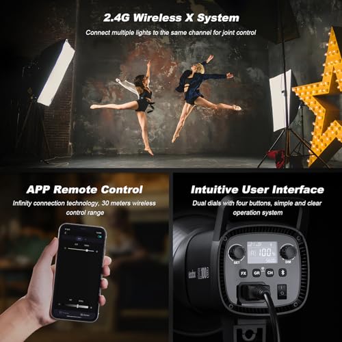 2PACK SL100Bi Professional COB LED Video Lighting Kit