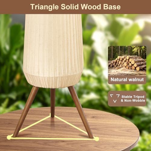 61'' Oatmeal Linen Pleated Floor Lamp