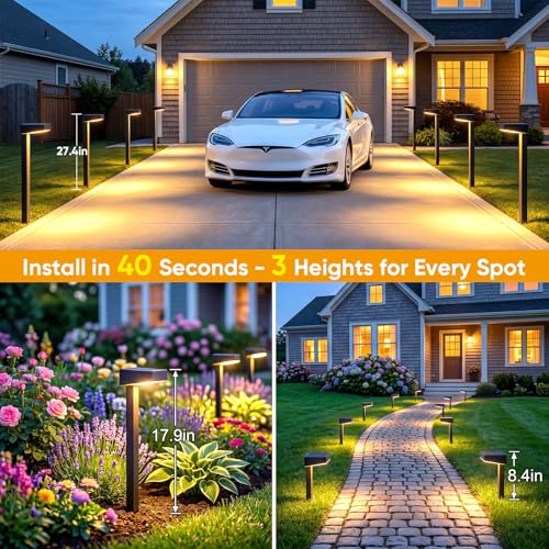 Solar Pathway Lights Outdoor (2 Count)
