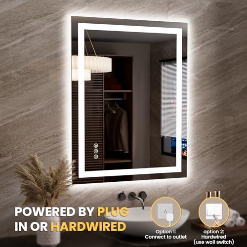 27.6"x35.4" LED Bathroom Mirror with Lights