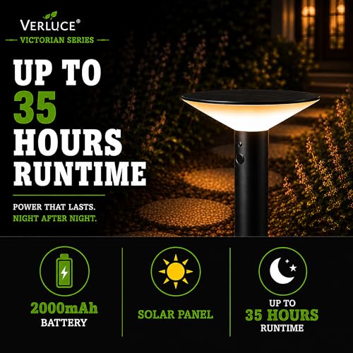 Premium Solar Pathway Lights Outdoor (2 Count)