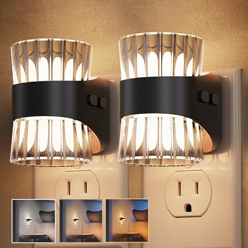 Night Light Modern 3CCT Dimmable Night Lights Plug into Wall (2 Count)