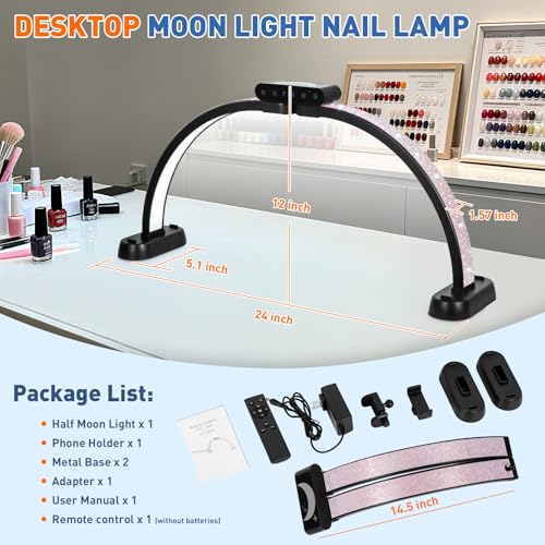 Half Moon Light for Nail Desk