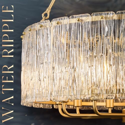 Modern 30" Crystal Glass Chandelier 12