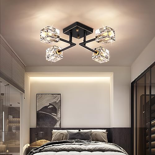 Modern Crystal Ceiling Light