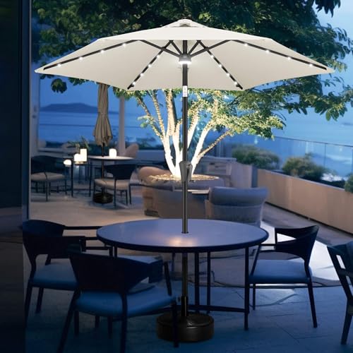 Solar Patio Umbrella with Centre Light
