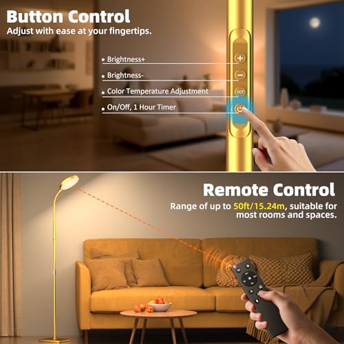 Floor Lamp Adjustable Height Floor Lamps for Living Room Bedroom