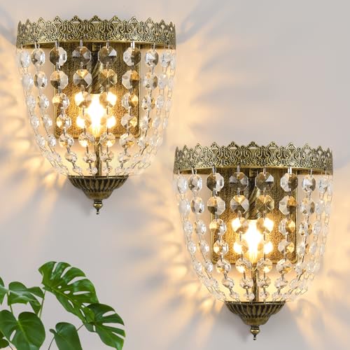 Crystal Wall Sconces Set of Two (2 Count)